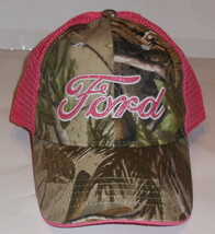 NWT WOMENS Ford / REALTREE APG BRIGHT PINK W/ CAMOUFLAGE NOVELTY BASEBAL... - £14.87 GBP
