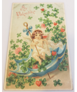 &quot;My Valentine&quot; VALENTINES DAY (Antique 1909 Germany)~ Embossed HOLIDAY P... - $8.99