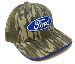 Ford Logo Camo Adjustable Curved Bill Mesh Trucker Snapback Hat Cap Camouflage - $17.05