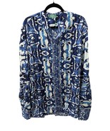 Antica Sartoria L/XL Blue White Button Down Tunic NWOT Coastal Chic Old ... - $867.05 MXN