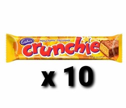 10 x CRUNCHIE Chocolate Candy Bar By Cadbury From CANADA 44g Each Free S... - £23.50 GBP
