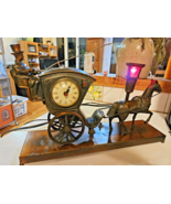 Vintage United Motion Clock Horse & Carriage In Working Order - $69.29