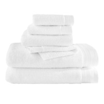 Hotel Style 6-Piece Egyptian Cotton Tencel Lyocell, Bath Towel Set, Arct... - $21.46