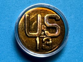 CIRCA 1937-1943, U.S, 13th REGIMENT, COLLAR DISK, TYPE III, ENLISTED, U.... - €12,84 EUR