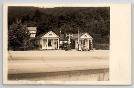 Jones Point NY RPPC Peter Schoo Sunoco Motor Gas Pumps Cabins Store Postcard C43 - £24.11 GBP