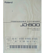 Roland JD-800 Synthesizer Original Reference Owner&#39;s Manual Book II 1991... - $1,118.59 MXN
