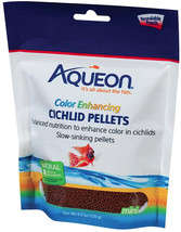 Aqueon Color Enhancing Cichlid Food Mini Pellets 4.5 oz - £17.29 GBP
