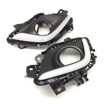 AupTech Car Daytime Running Lights Front Fog Bezel White DRL Driving wit... - £102.27 GBP