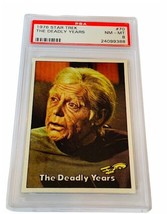 Star Trek Trading Card Captains Log 1976 Topps PSA 8 Deadly Years Bones Mccoy sp - £631.58 GBP