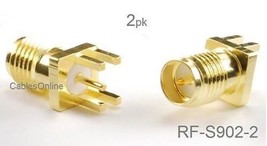 2-Pack Rp-Sma Female Jack Pcb Clip Edge Mount 1.6Mm Rf Connectors, Rf-S9... - $12.99