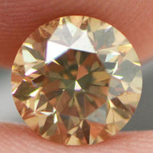 Brown Diamond Round Cut Natural Fancy Color VS2 Real Enhanced 6.71 MM 1.28 Carat - £1,238.77 GBP