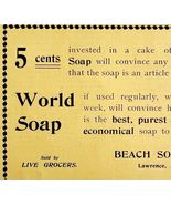World Soap Beach Soap Company 1894 Advertisement Victorian 5 Cents ADBN1k - $19.99