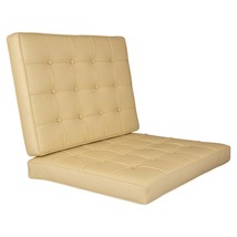 Camel Tan Lt. Brown Gen. Leather Replacement Cushions for Pavilion Style Chair - £392.76 GBP