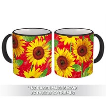Golden Yellow Sunflowers : Gift Mug Fabric Pattern Autumn Diy Scrapbook Crafter  - £12.78 GBP