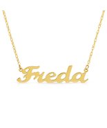 NEW PASSION SCRIPT FONT 14k Solid Gold Custom Name Necklace Personalized... - €392,81 EUR
