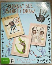 Alex Beard Monkey See Draw Multilingual 8X10 Jumbo Flash Playing Card Toy Game - £6.13 GBP