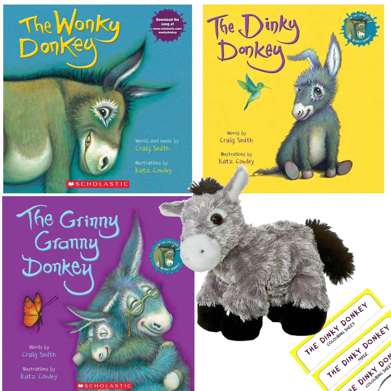 Wonky Donkey Gift Set with 3 Stories by Craig Smith and Ms. Katz Cowley (The Won - $41.99