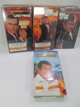 MGM JAMES BOND 007 VHS FACTORY SEALED LOT OF 4 Connery Moore Dalton Vtg - £18.27 GBP