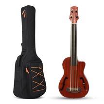 Batking Bass Ukulele UBass Baritone 30&#39;&#39;Mahogany Fretless Gig Bag Upgrad... - £158.26 GBP