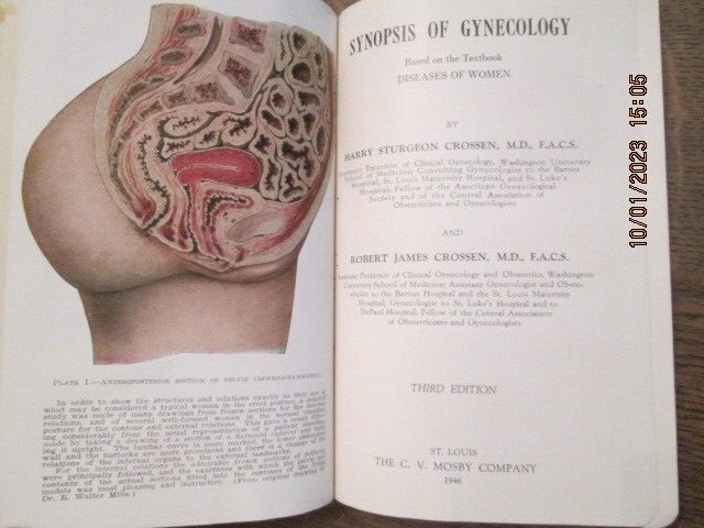 Synopsis of Gynecology by Crossen and Crossen 1946 HC - $19.79