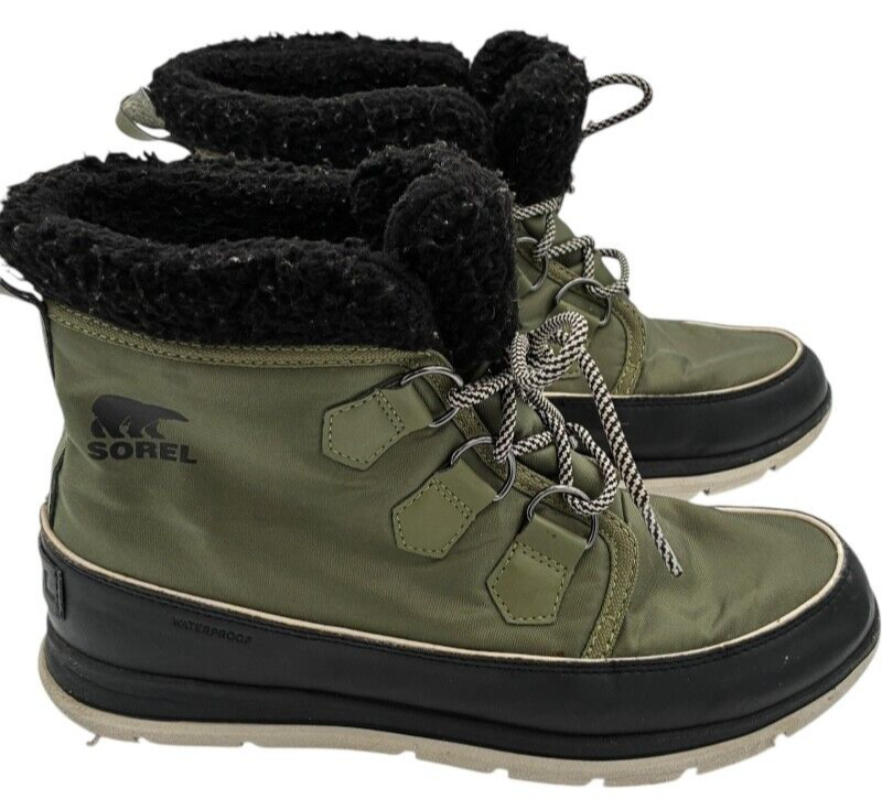 Sorel Women's Explorer Carnival Winter Ankle Boots Hiker Green X Black Size 10 Item image 2