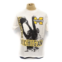 Vintage Michigan Wolverines Basketball Graphic T-Shirt Status Impact Tag XL - $378.08 MXN