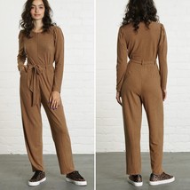 DRA long sleeve cozy Hyde jumpsuit mocha size small fall winter casual c... - $47.41