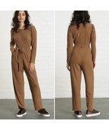 DRA long sleeve cozy Hyde jumpsuit mocha size small fall winter casual c... - $47.41