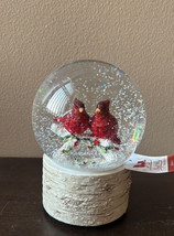 Sleigh Hill Trading Co Red Cardinal Snowglobe Musical Christmas  - £28.89 GBP