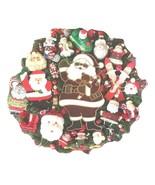 Vintage Christmas ornament wreath Santa Claus St Nick Father 18 Inch 24598 - £138.16 GBP