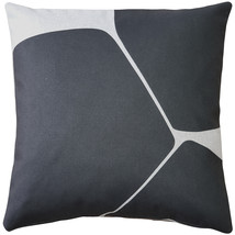 Aurora Charcoal Black Throw Pillow 19x19, with Polyfill Insert - £64.10 GBP