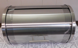 NEW Metal Breadbox Silver Modern w Handle by Threshold Target 15" - $18.80