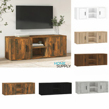 Modern Wooden Rectangular TV Tele Unit Cabinet Stand With 2 Doors Open Storage - £48.41 GBP+