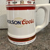 Molson Coors Beers Ceramic Mug HUGE 32oz 1 Liter 2011 Gold Trim - £26.30 GBP