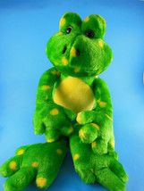 Frog Plush Sugarloaf Creations Green and Yellow 18&quot; sitting 10&quot; brightly colored - £12.65 GBP