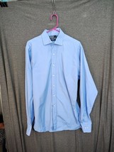 Polo Ralph Lauren Shirt Men&#39;s 16.5 Regent Classic-Fit Long Sleeve Blue - £12.13 GBP