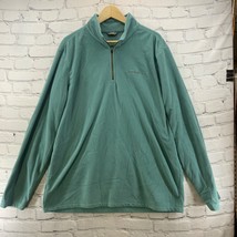 Eddie Bauer Fleece 1/4 Zip Pullover Sweatshirt Mens Sz XL Green - £12.37 GBP