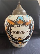 Antique XL DELFT  Holland large polychrome  tobacco jar. - $229.00