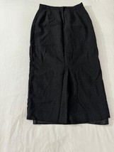 Sassco RN#50610 Women’s 4P Wool Back Zipper Pleated Front Pencil Black Skirt image 12