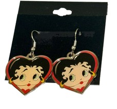 VTG Betty Boop Heart Shaped Earrings NWT New Old Stock! - £18.40 GBP