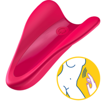 Satisfyer High Fly Vibrator Red-Rechargeable Clitoral Finger Vibe-FAST S... - £20.92 GBP