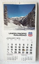 Union Pacific Railroad Wall Calendar Vintage 1972 US Landscape Photographs - $23.70