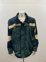 B.U.M Equipment Men&#39;s Full Zip Snap Button Jacket Size Large Green Blue  - $9.89
