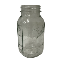 Genuine Ball Mason Jar Qt Clear Glass Measure Sculptured 62 C8 Canning Jar Nice - £8.25 GBP