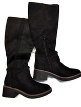 Sociology Tall Shearling Trimmed Boots Womens Sz 7 Side Zipper Evening N... - $18.74