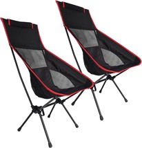 Ultralight Folding Camping Chair, 2 Pack Portable Compact High Back Camp Chairs - £81.60 GBP