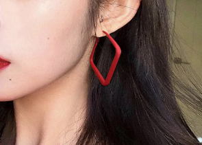 Primary image for Colorful geometric square drop earrings exaggerated earrings