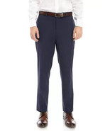 IZOD Solid Classic Flat Front Ian Medium Blue Suit Separate Pants 36W x 34L - €76,12 EUR