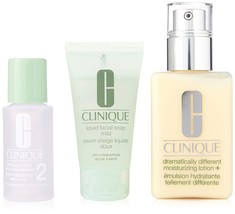 Clinique 3 Piece 3 Step Skin Care Introduction Kit for Unisex, Dry Combination S - £43.95 GBP