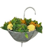 Spring Decor Small Metal Umbrella with Faux Flowers Wall/Door Decor - $23.36 CAD